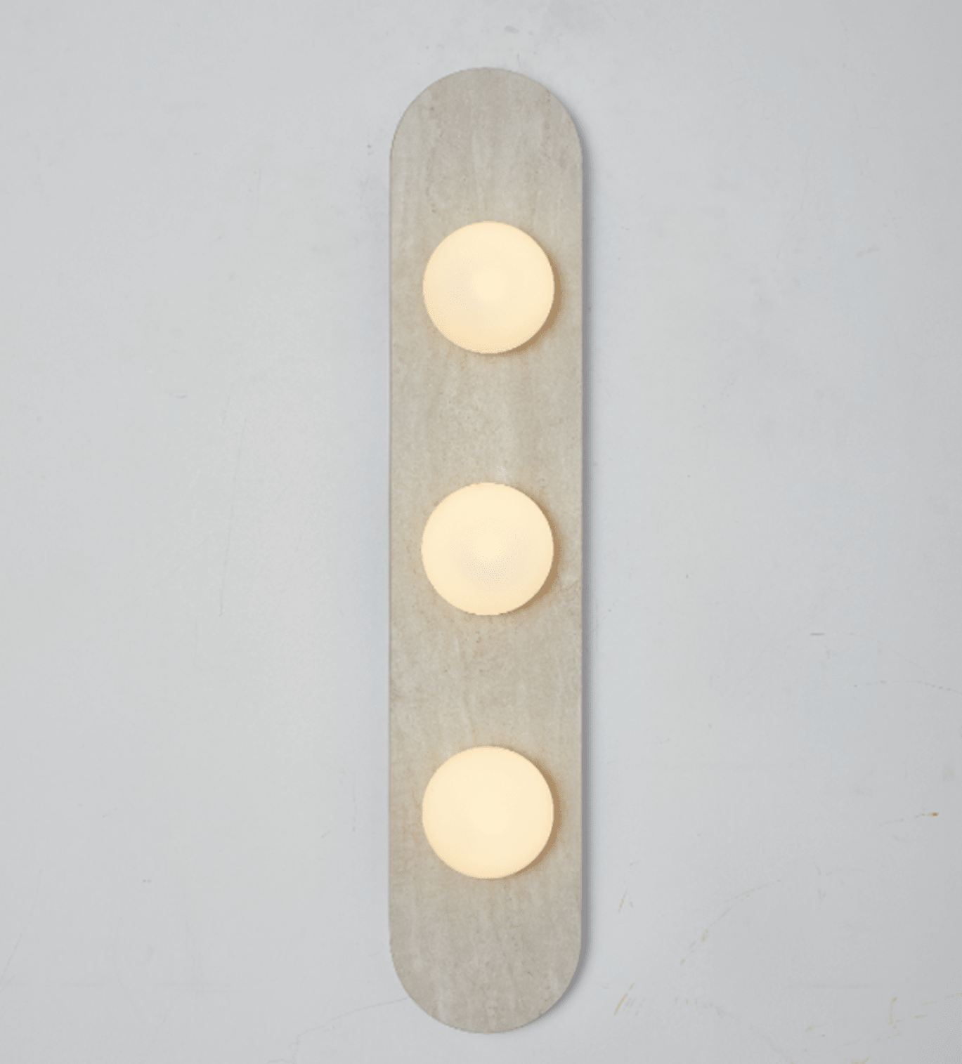 Solenne Stone Triple Globe Wall Sconce