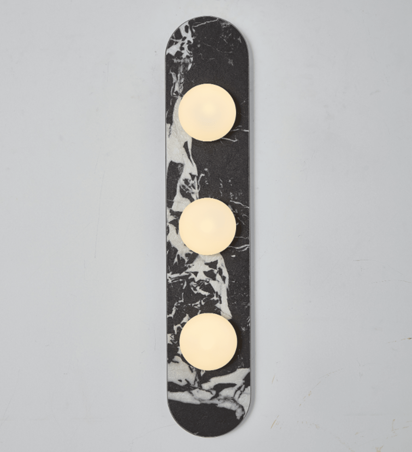 Solenne Stone Triple Globe Wall Sconce