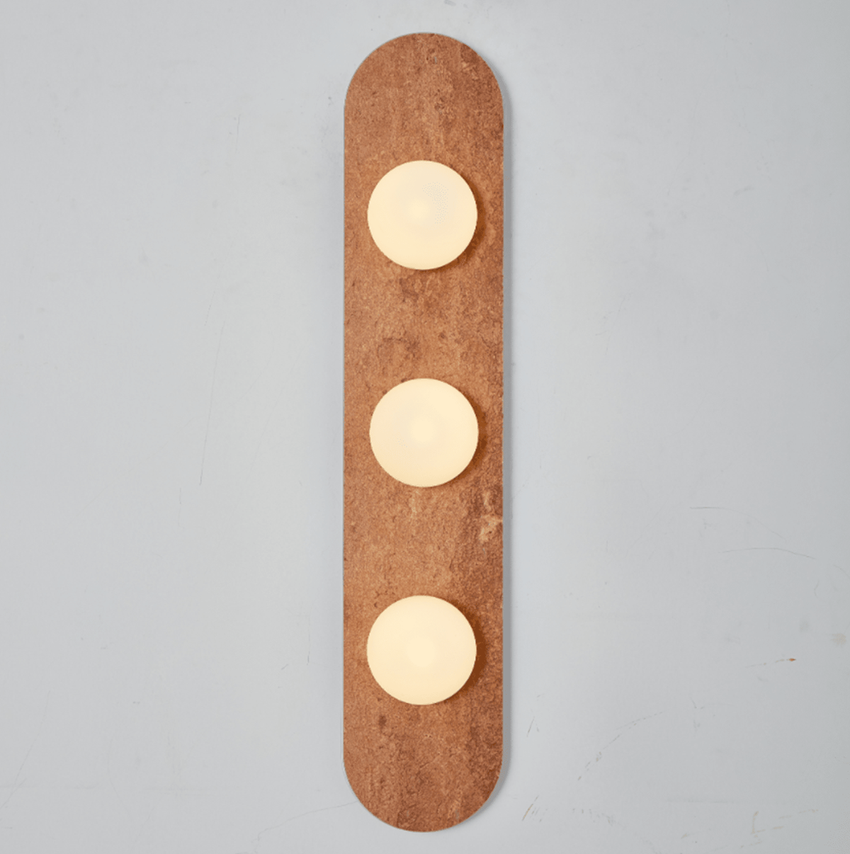 Solenne Stone Triple Globe Wall Sconce
