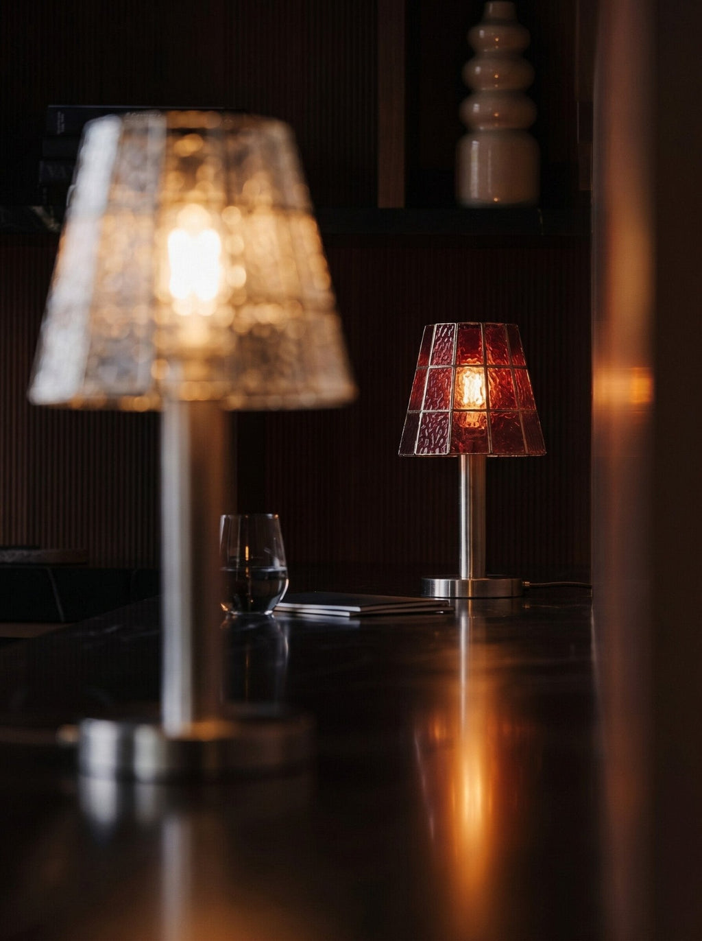 Solstice Faceted Glass Lamp