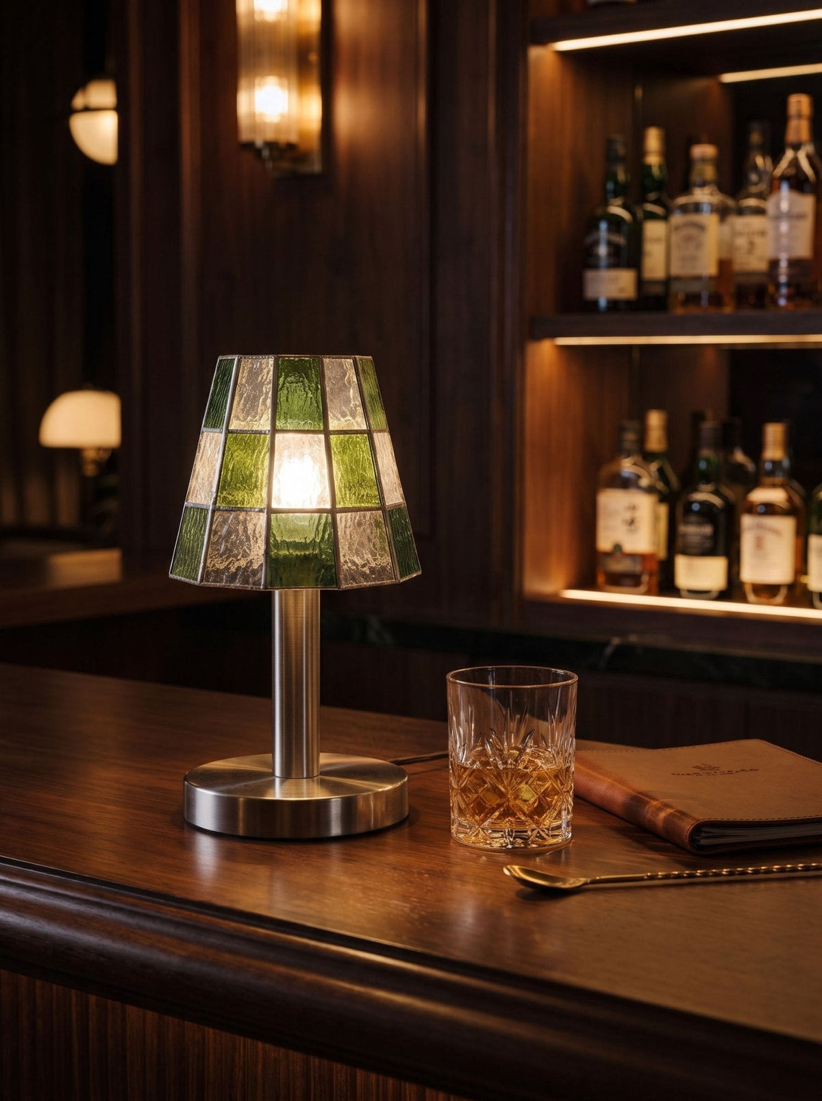 Solstice Faceted Glass Lamp