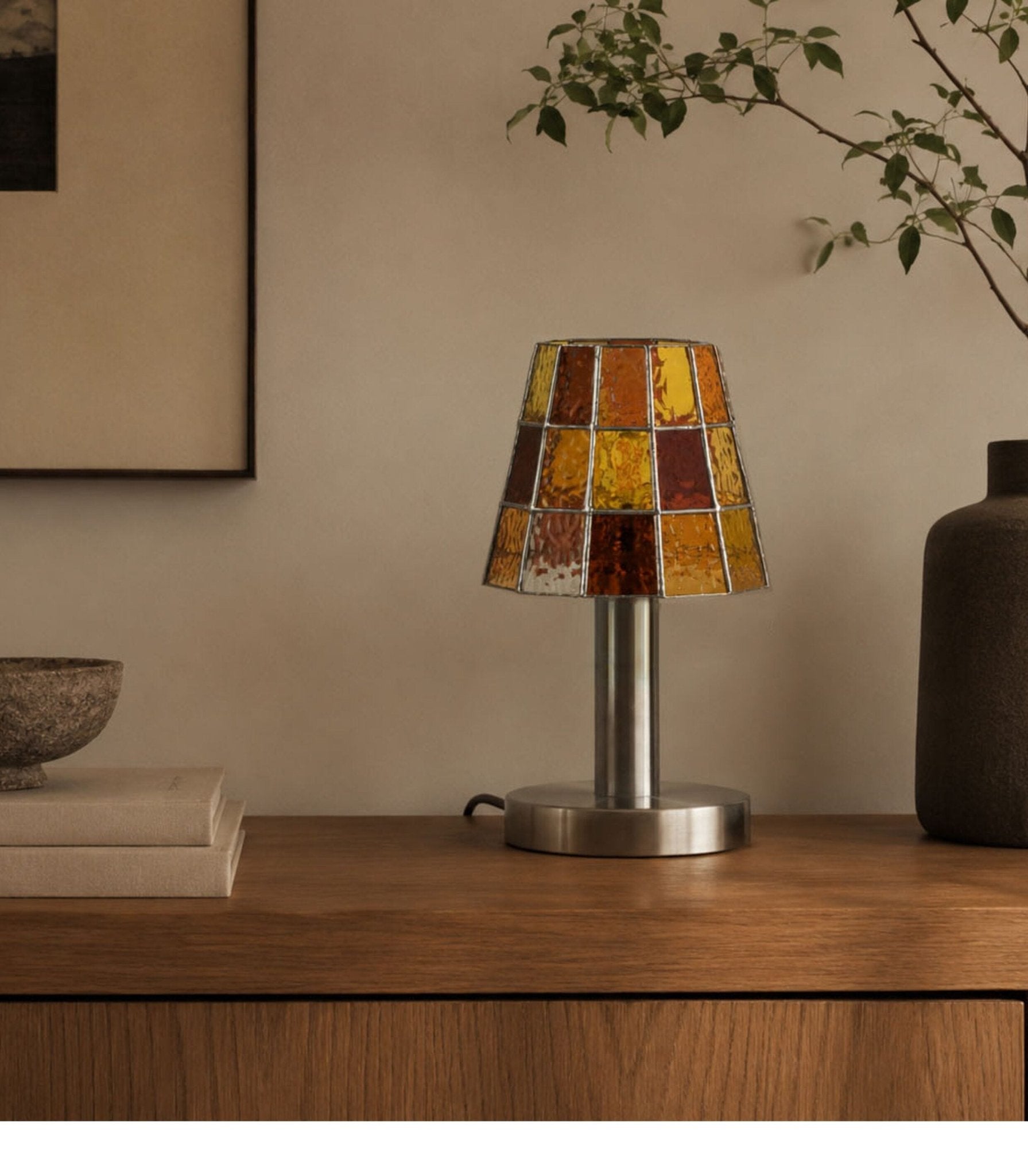 Solstice Faceted Glass Lamp