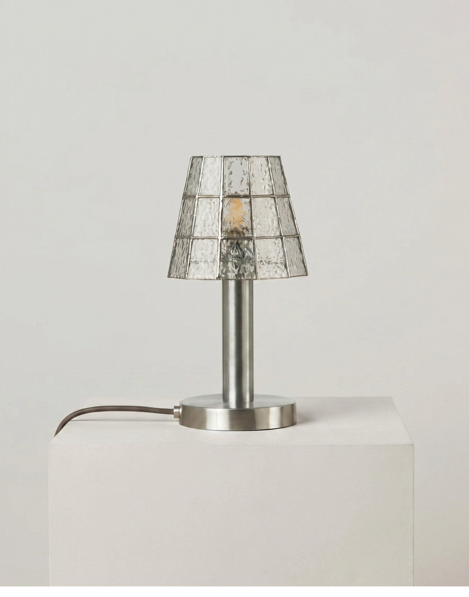 Solstice Faceted Glass Lamp