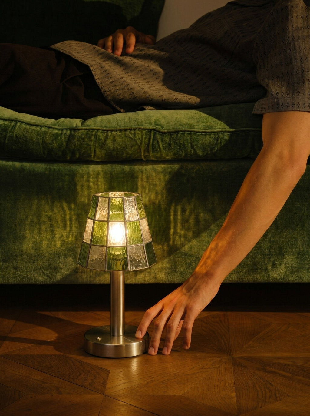 Solstice Faceted Glass Lamp