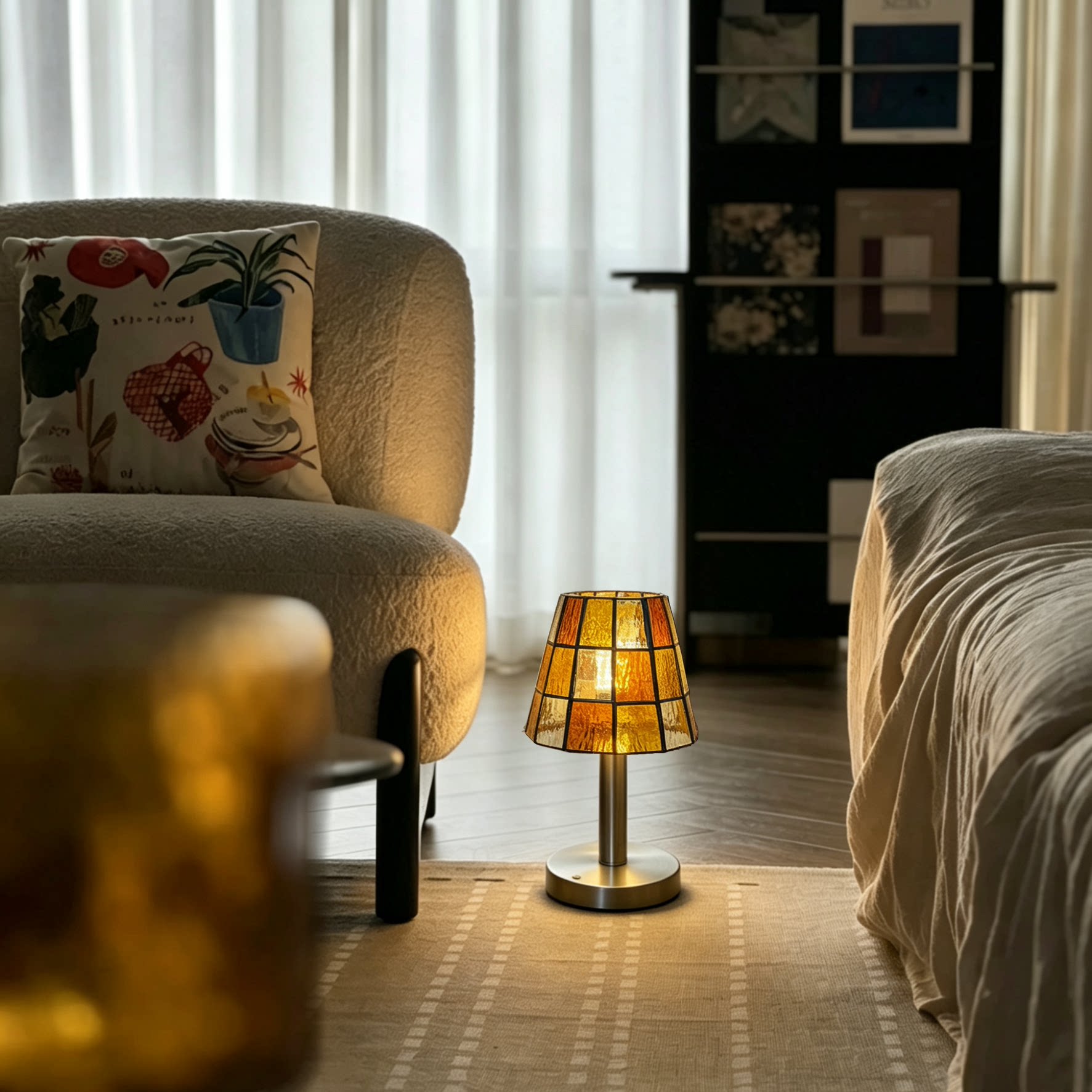 Solstice Faceted Glass Lamp