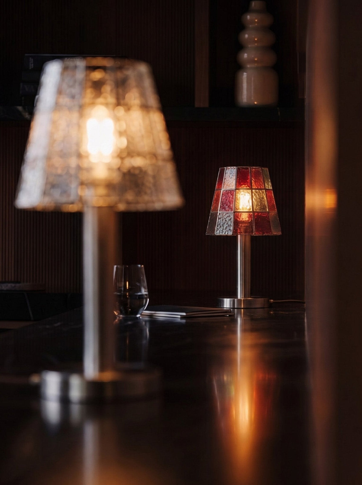 Solstice Faceted Glass Lamp