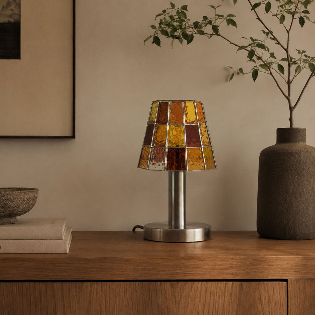 Solstice Faceted Glass Lamp