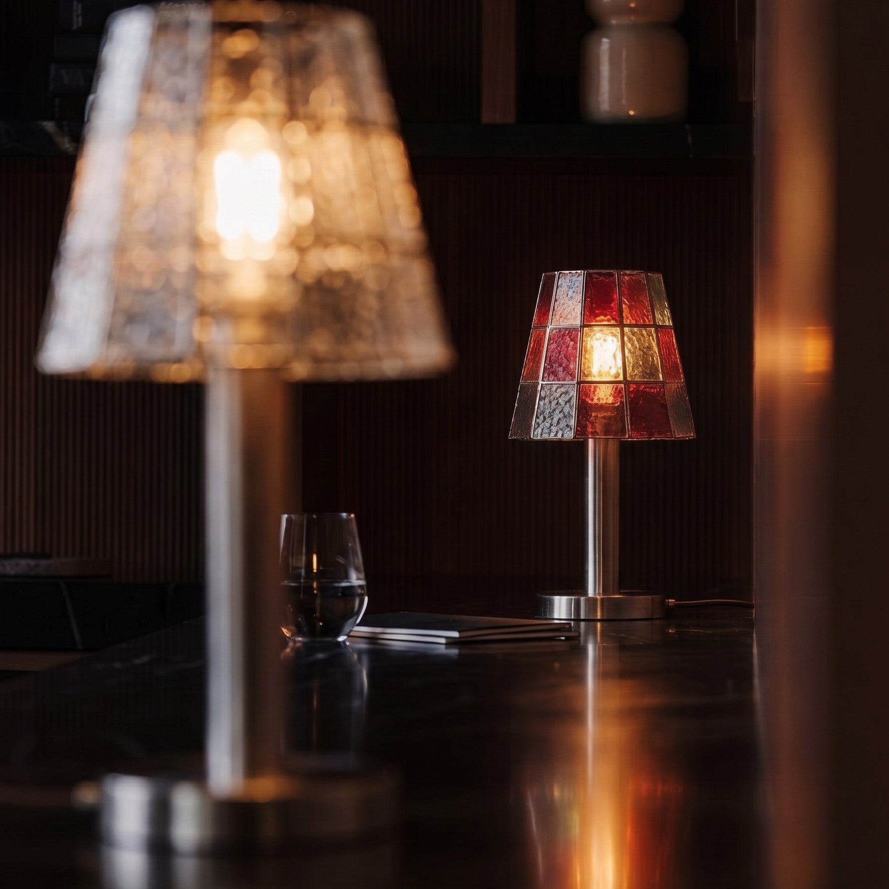 Solstice Faceted Glass Lamp