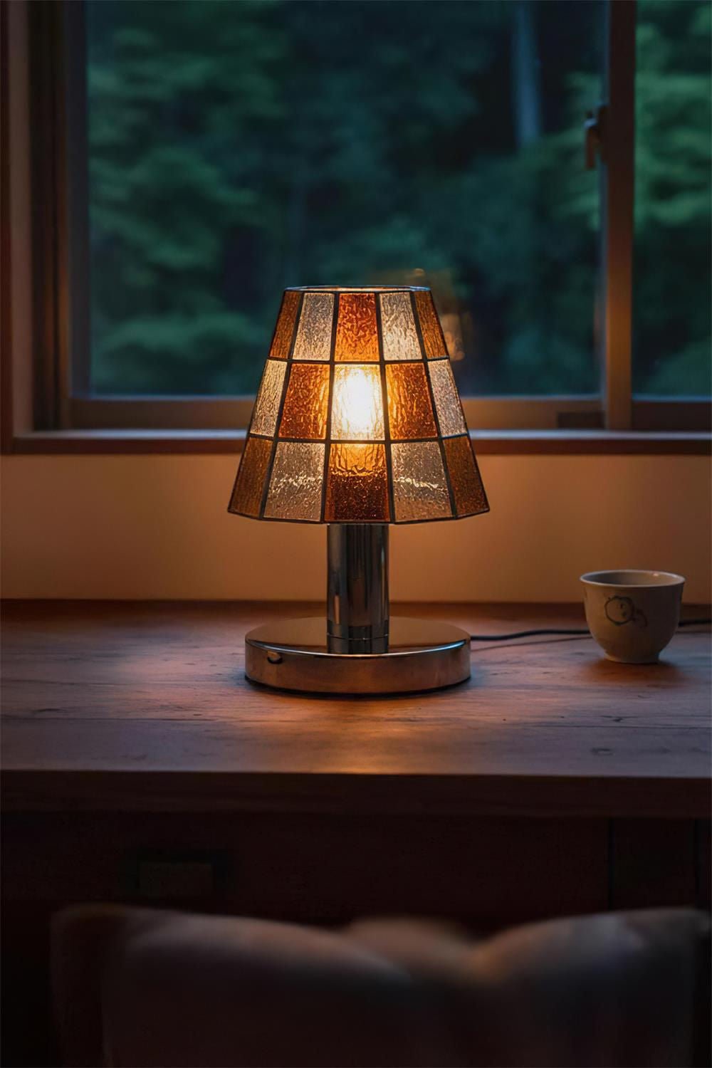 Solstice Faceted Glass Lamp