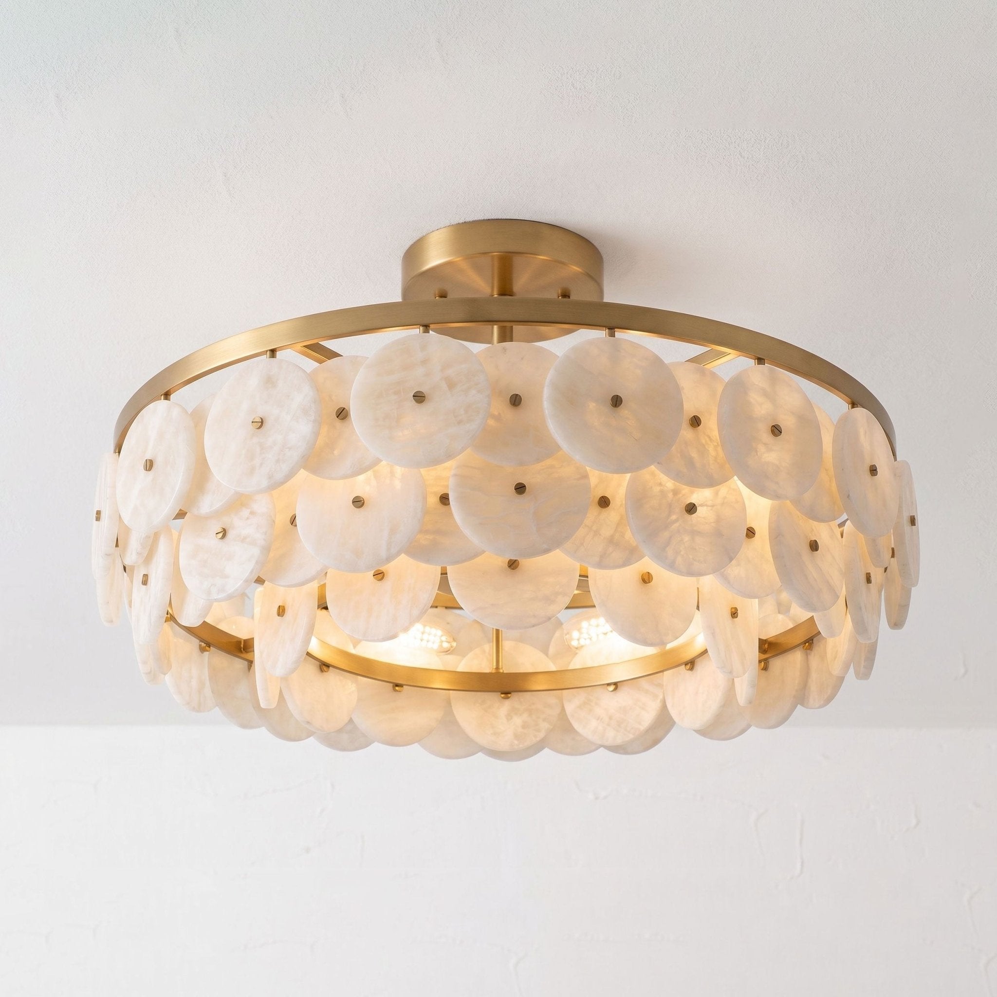 Sorrel Alabaster Disc Chandelier