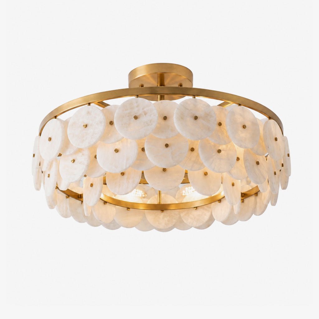 Sorrel Alabaster Disc Chandelier