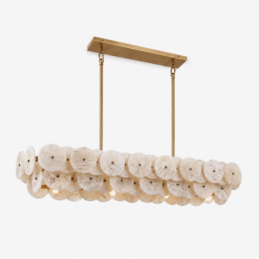 Sorrel Linear Alabaster Disc Chandelier