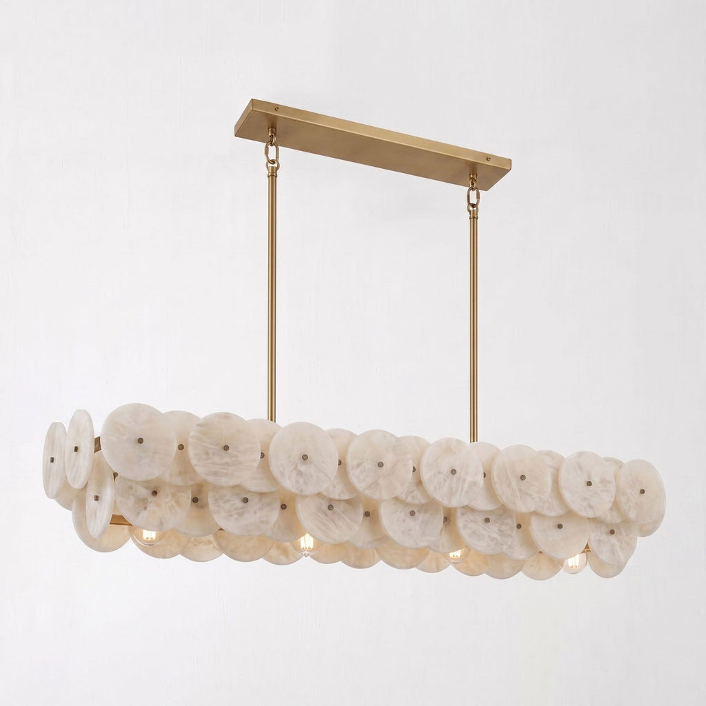 Sorrel Linear Alabaster Disc Chandelier