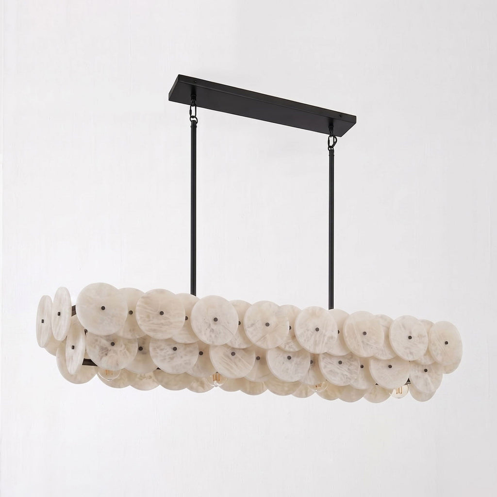 Sorrel Linear Alabaster Disc Chandelier