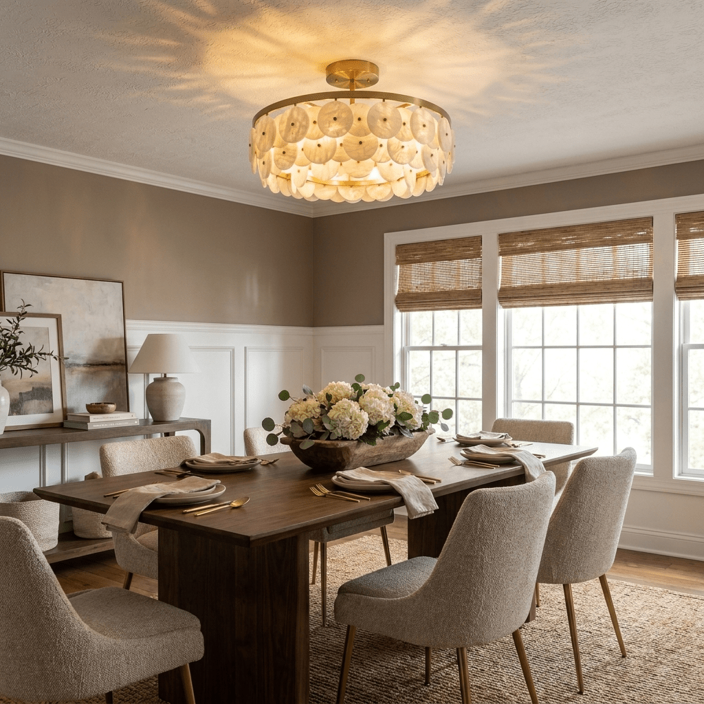 Sorrel Alabaster Disc Chandelier