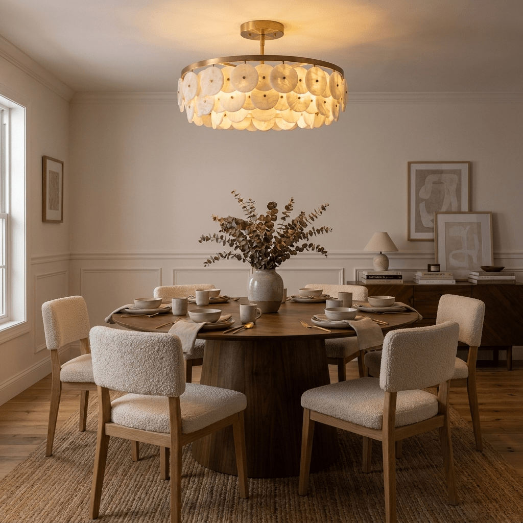 Sorrel Alabaster Disc Chandelier