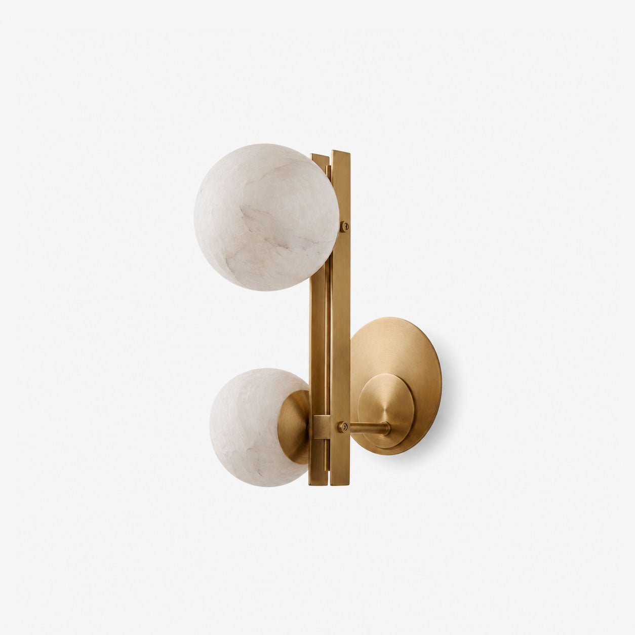 Spanish Alabaster Double Globe Wall Sconce