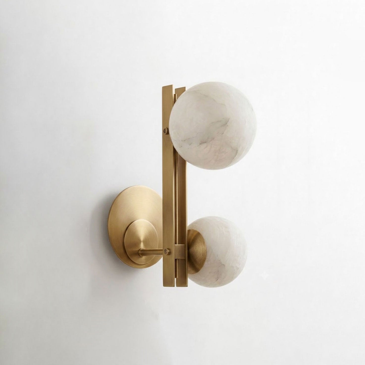 Spanish Alabaster Double Globe Wall Sconce