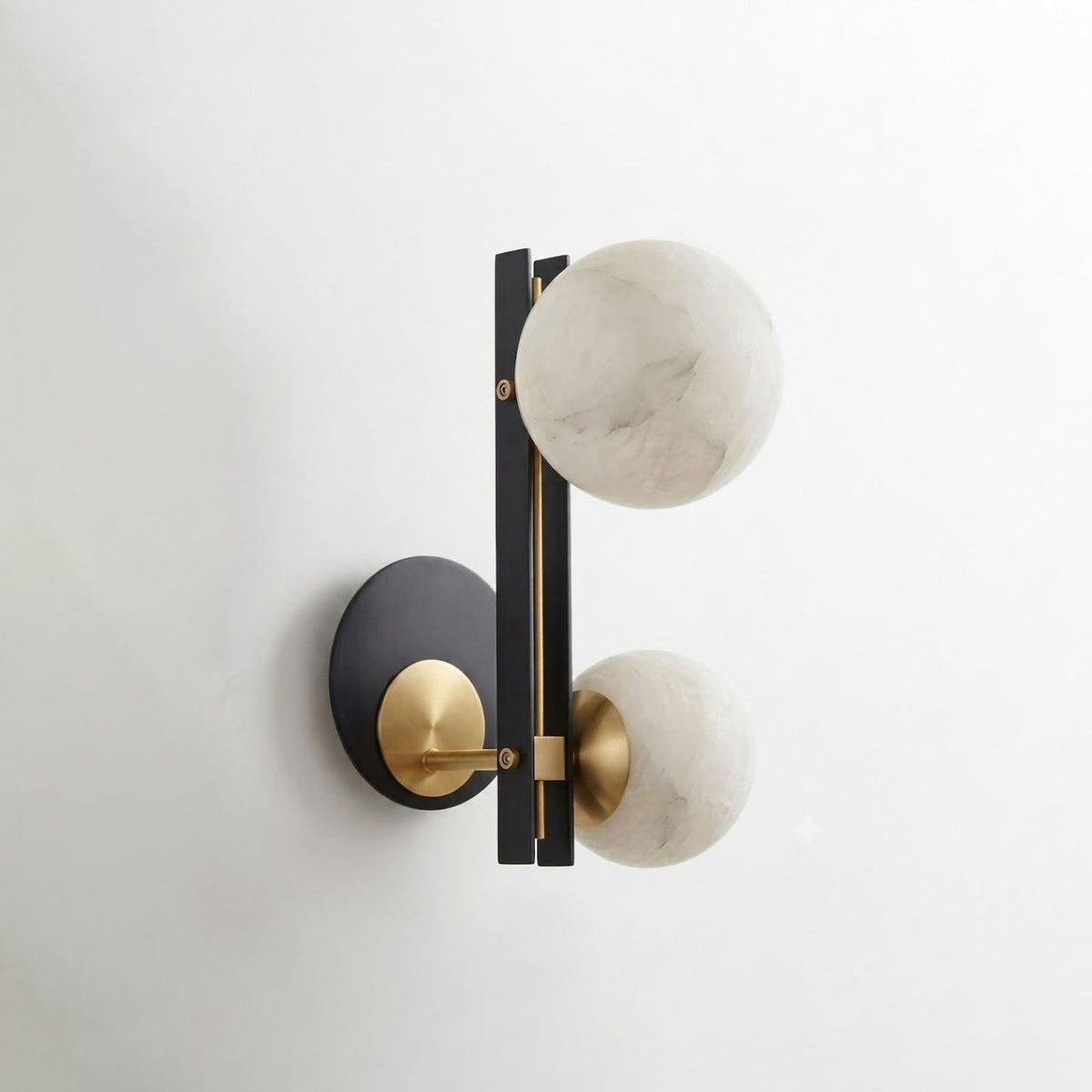 Spanish Alabaster Double Globe Wall Sconce