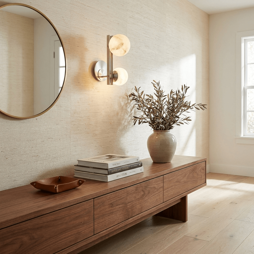 Spanish Alabaster Double Globe Wall Sconce