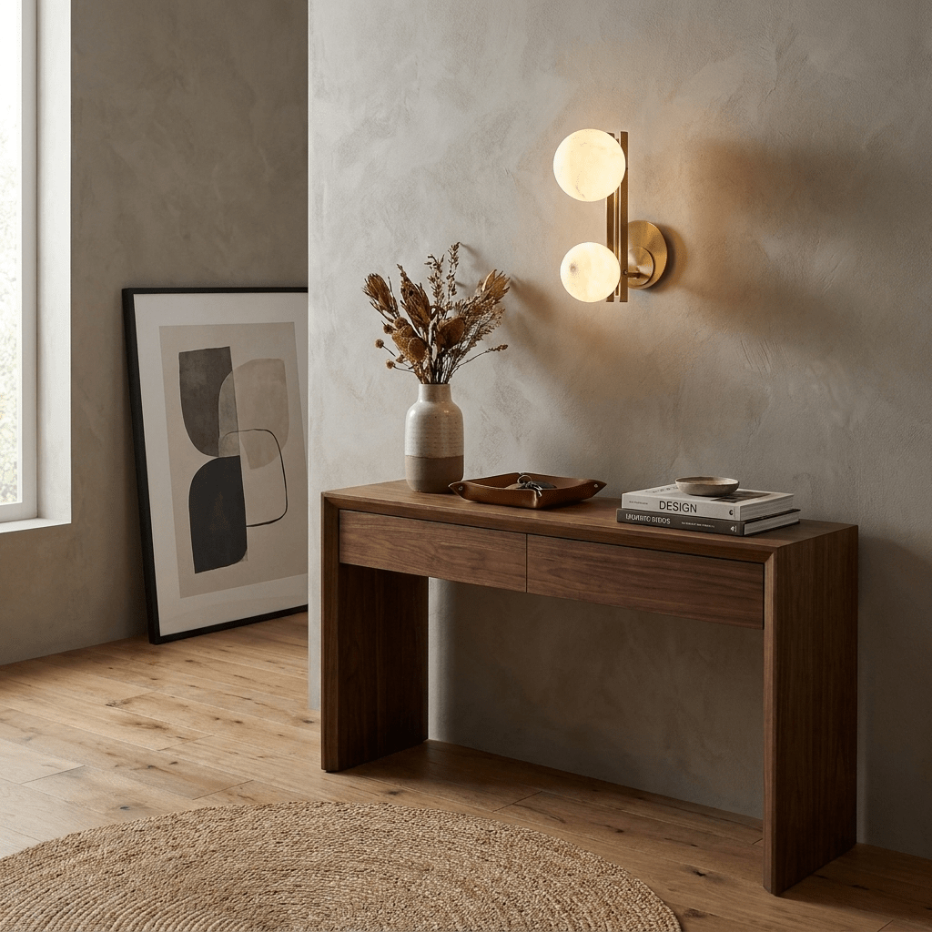 Spanish Alabaster Double Globe Wall Sconce