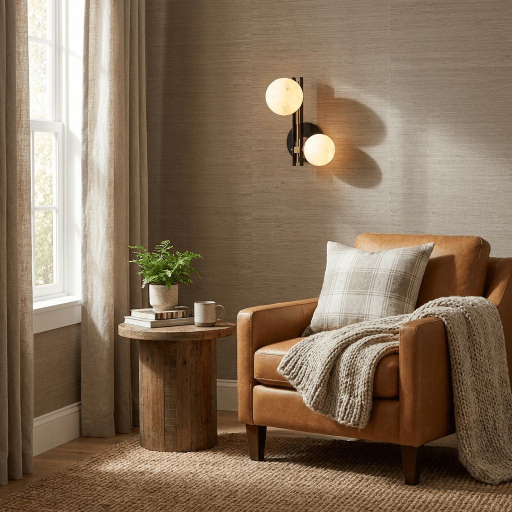 Spanish Alabaster Double Globe Wall Sconce