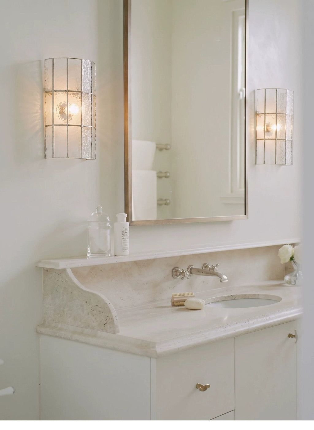 Spectra Faceted Glass Sconce