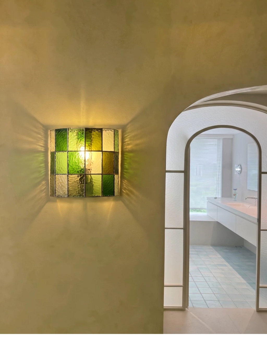 Spectra Faceted Glass Sconce