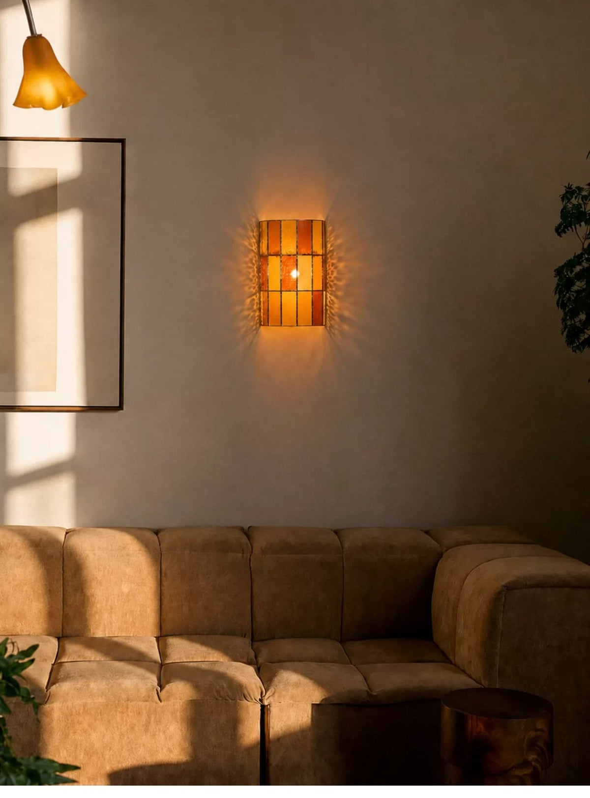 Spectra Faceted Glass Sconce
