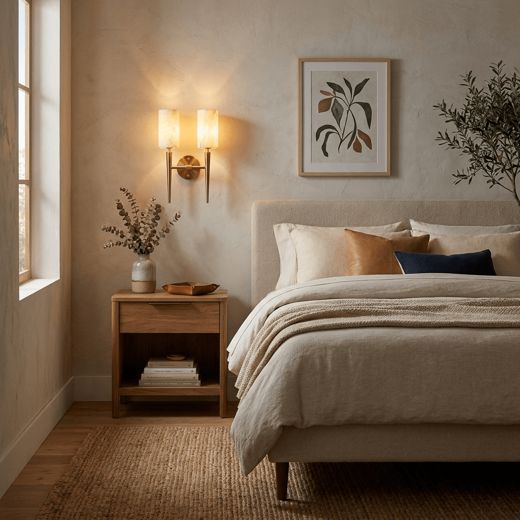 Spire Alabaster Twin Sconce