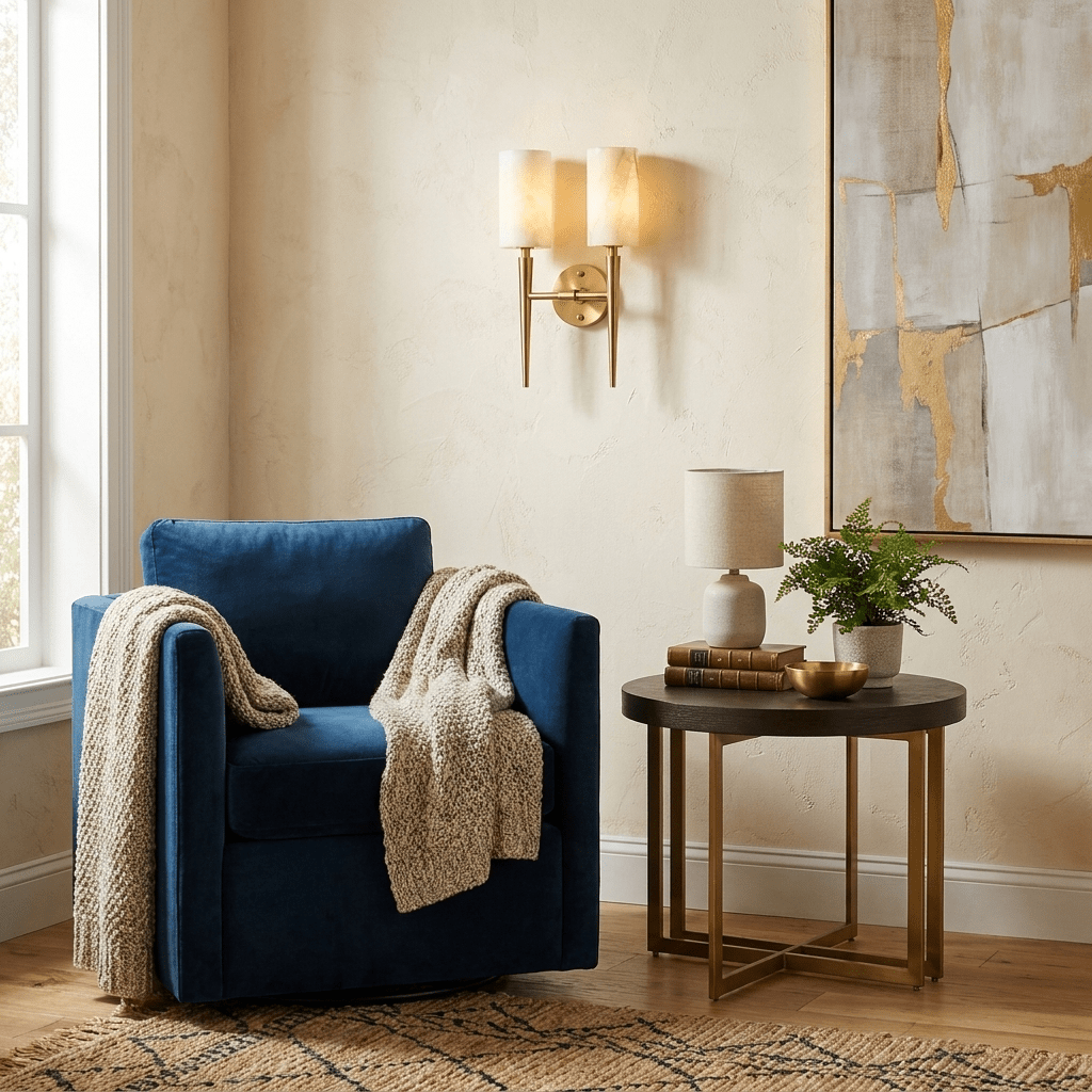 Spire Alabaster Twin Sconce