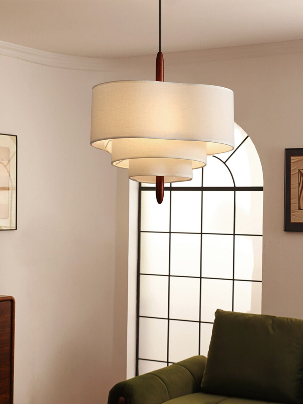 Talia Tiered Fabric Pendant