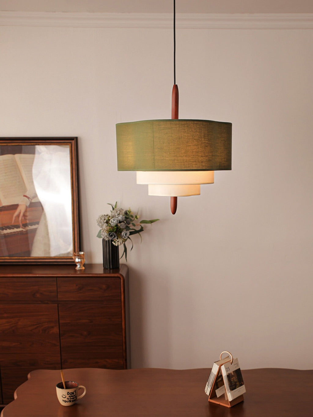 Talia Tiered Fabric Pendant