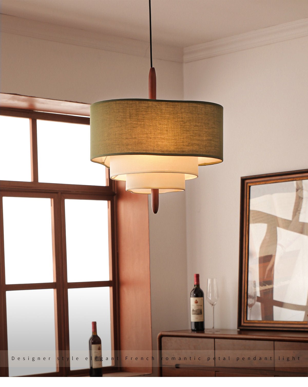 Talia Tiered Fabric Pendant