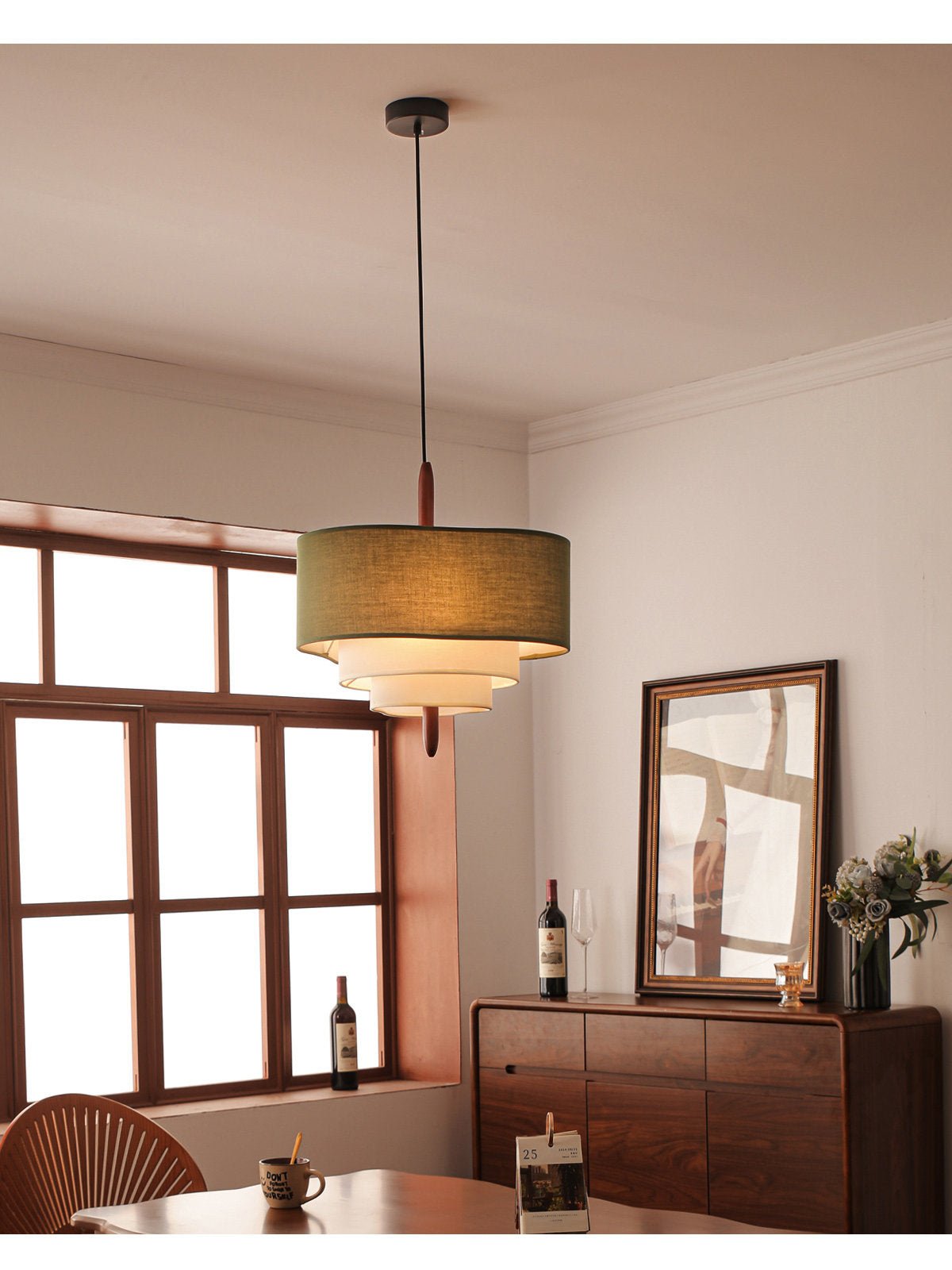 Talia Tiered Fabric Pendant