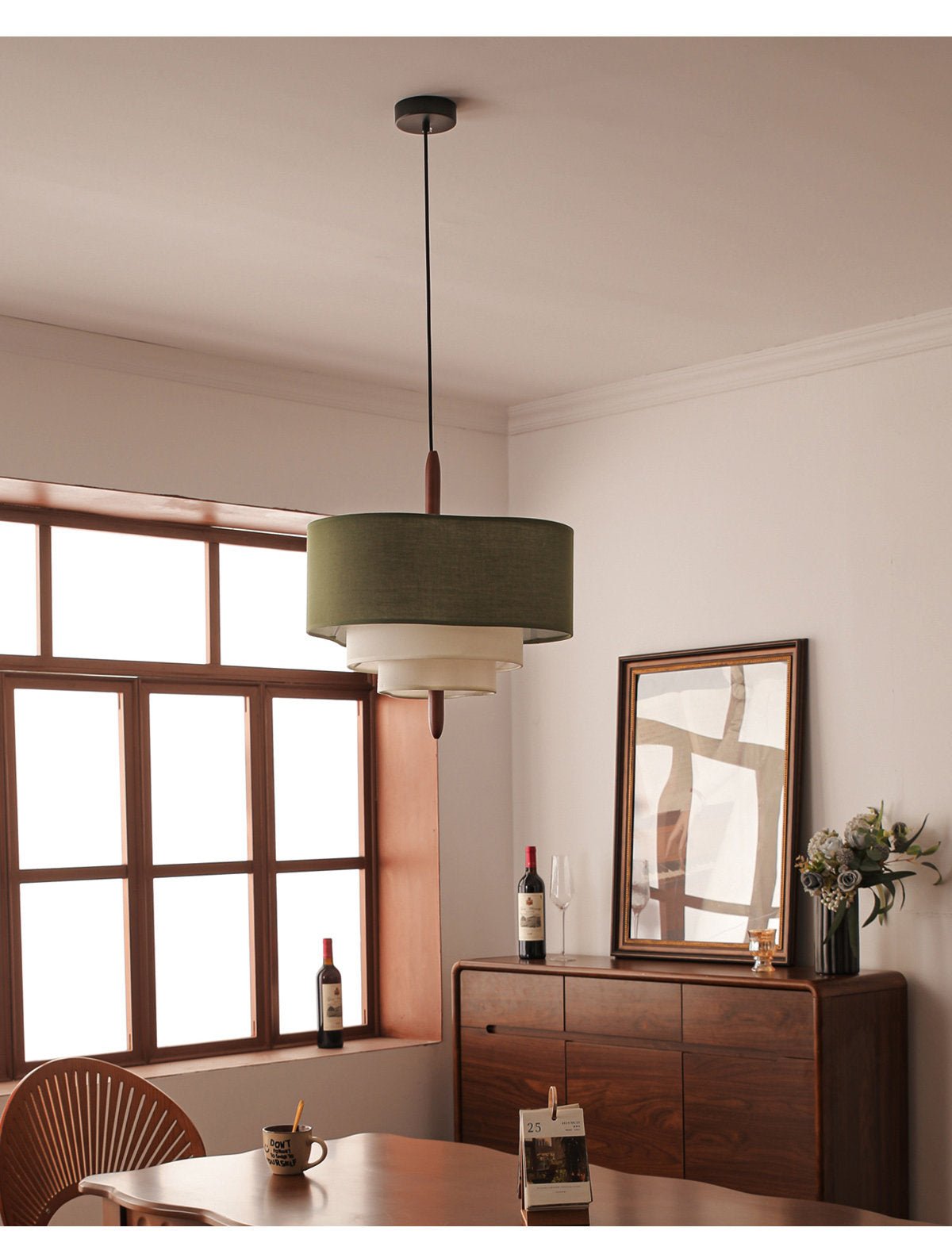 Talia Tiered Fabric Pendant