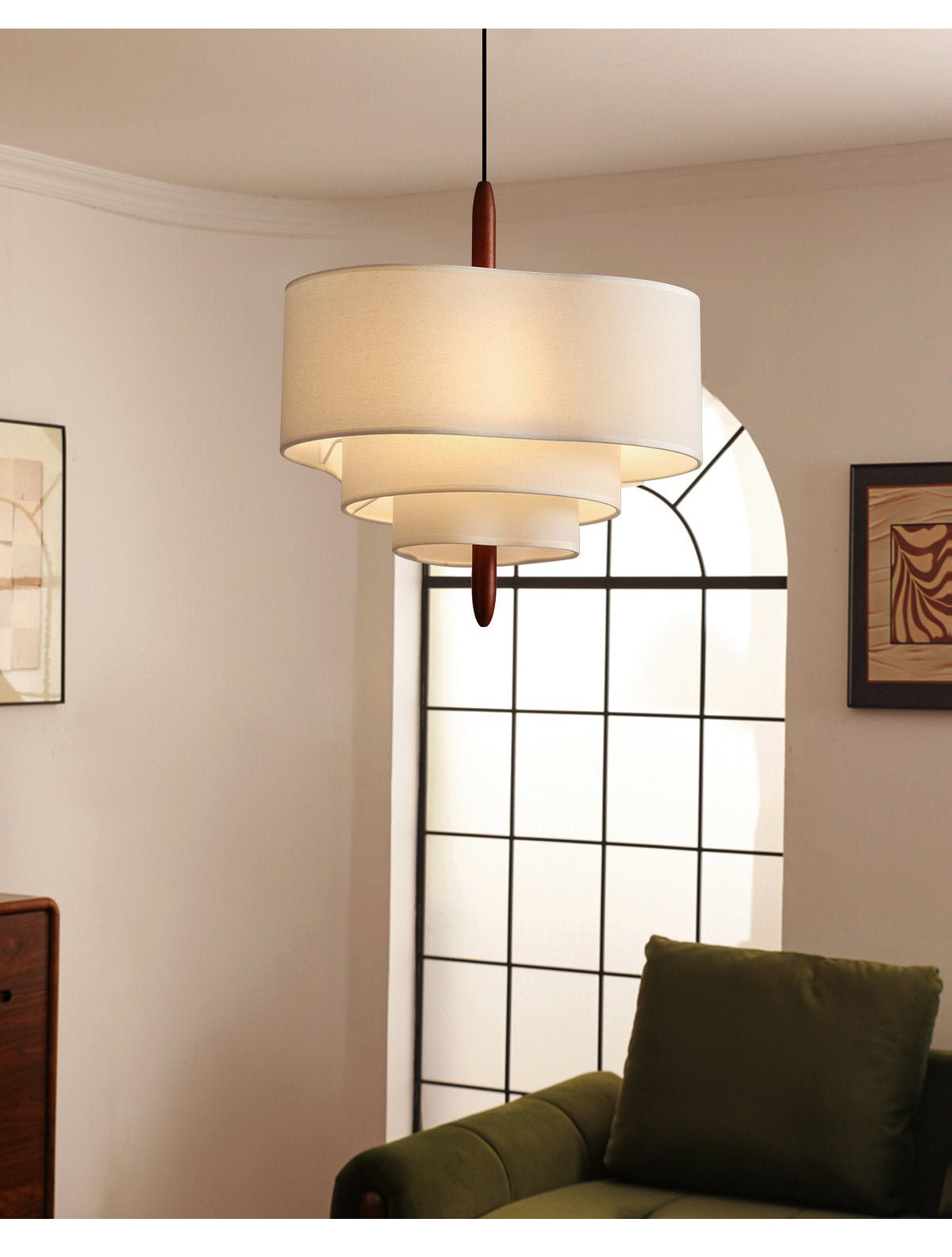 Talia Tiered Fabric Pendant