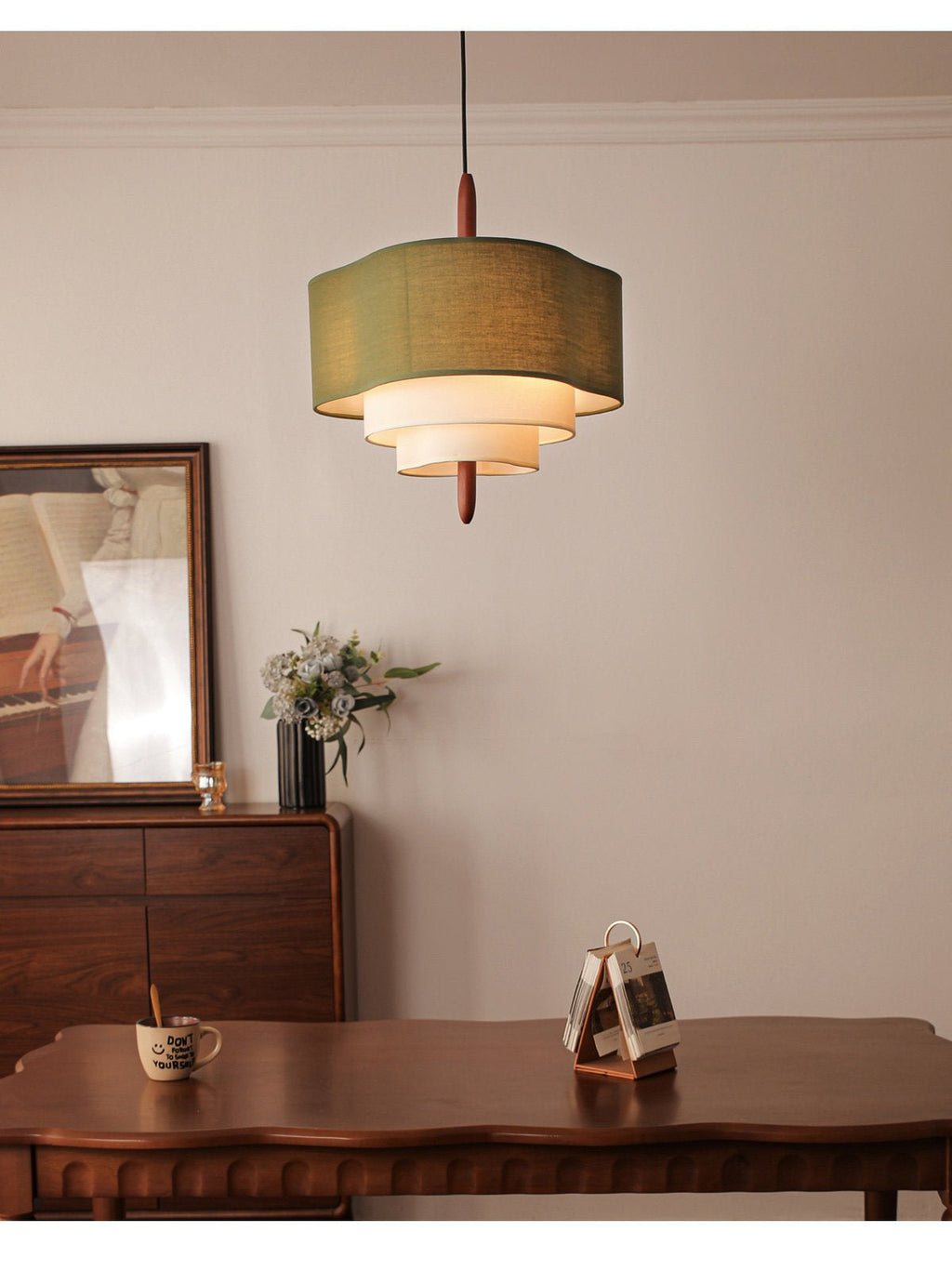 Talia Tiered Fabric Pendant