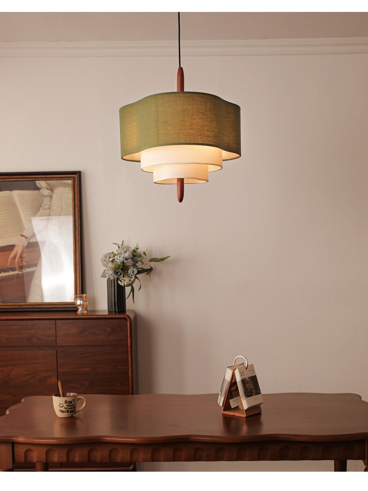 Talia Tiered Fabric Pendant