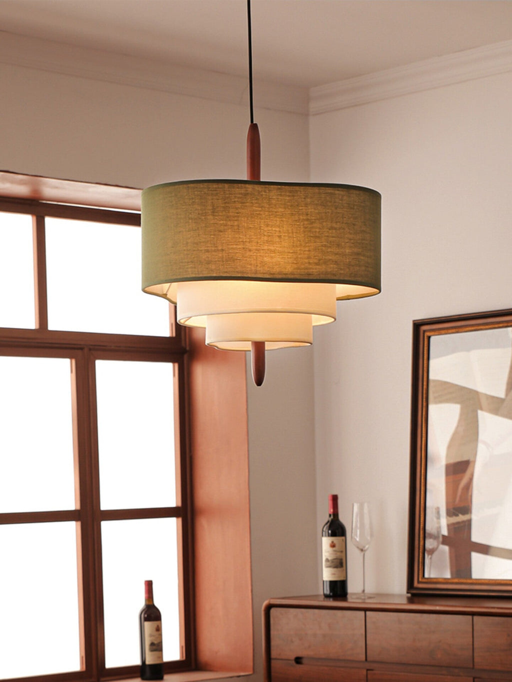 Talia Tiered Fabric Pendant