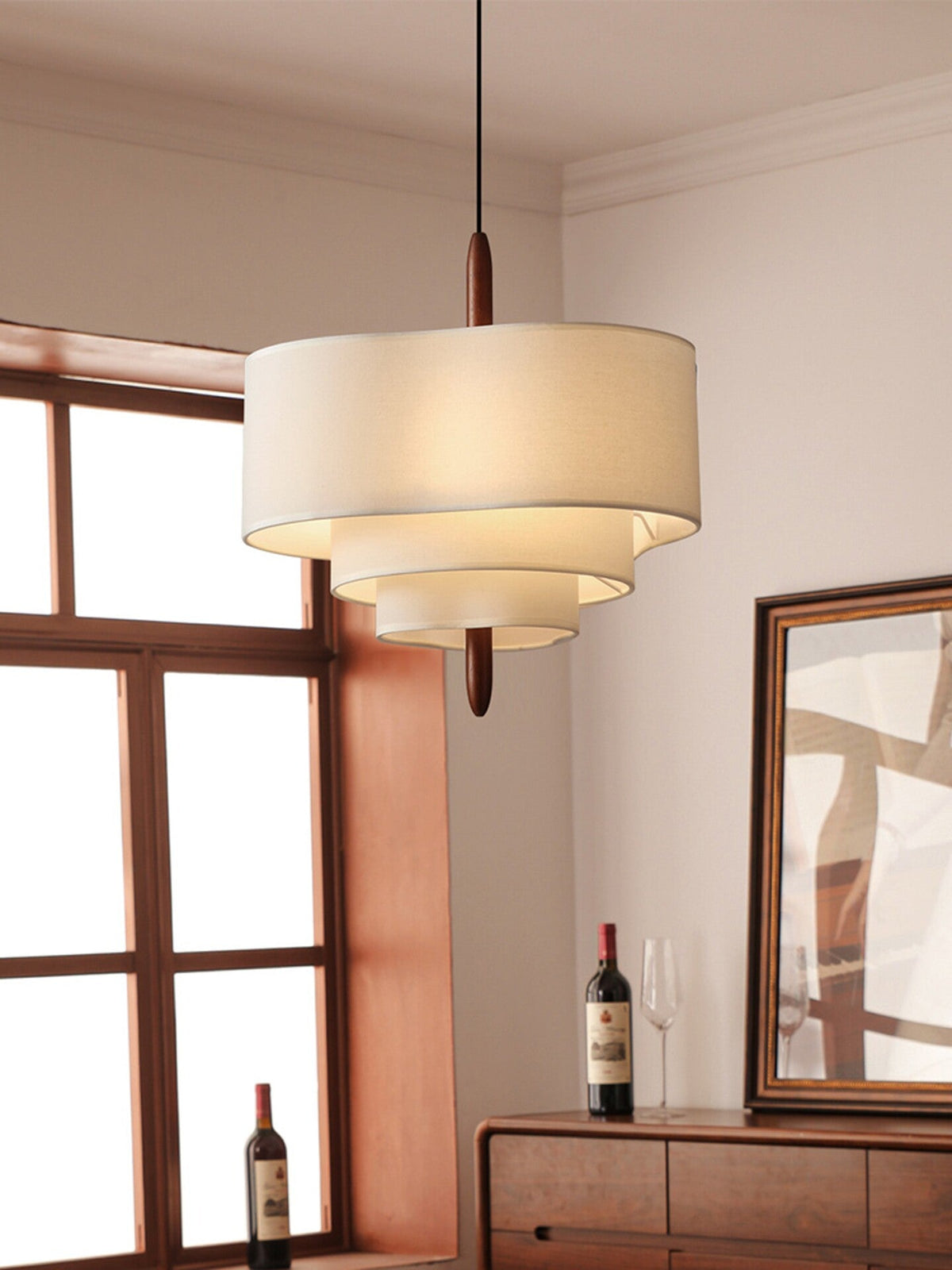 Talia Tiered Fabric Pendant