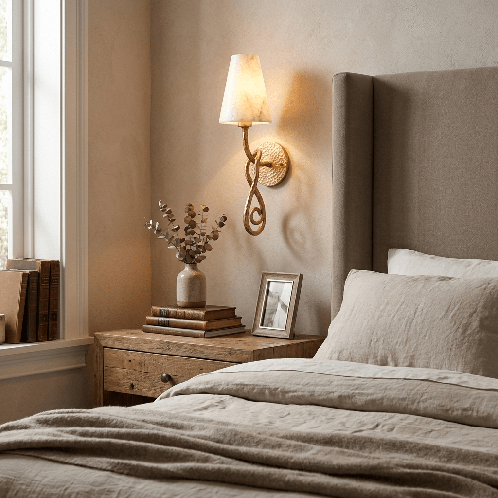 Tangle Alabaster Knot Sconce