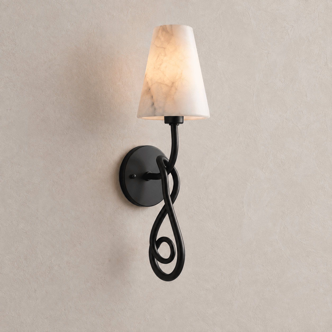 Tangle Alabaster Knot Sconce