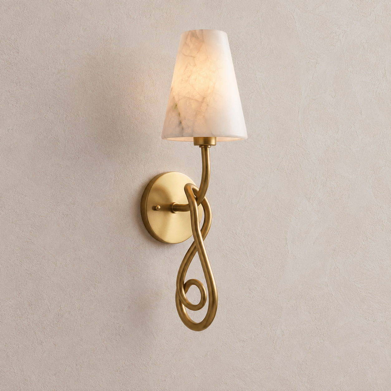 Tangle Alabaster Knot Sconce