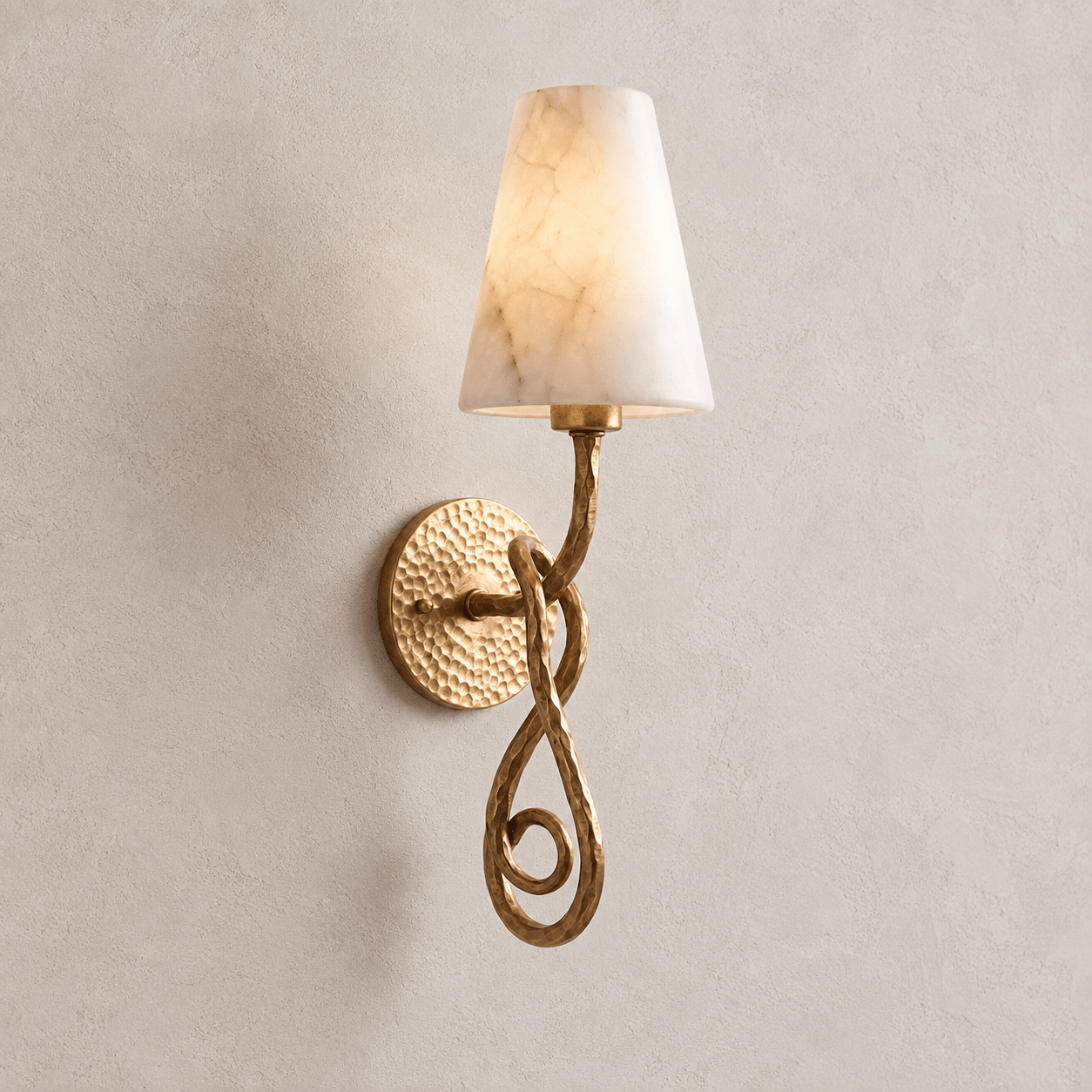 Tangle Alabaster Knot Sconce