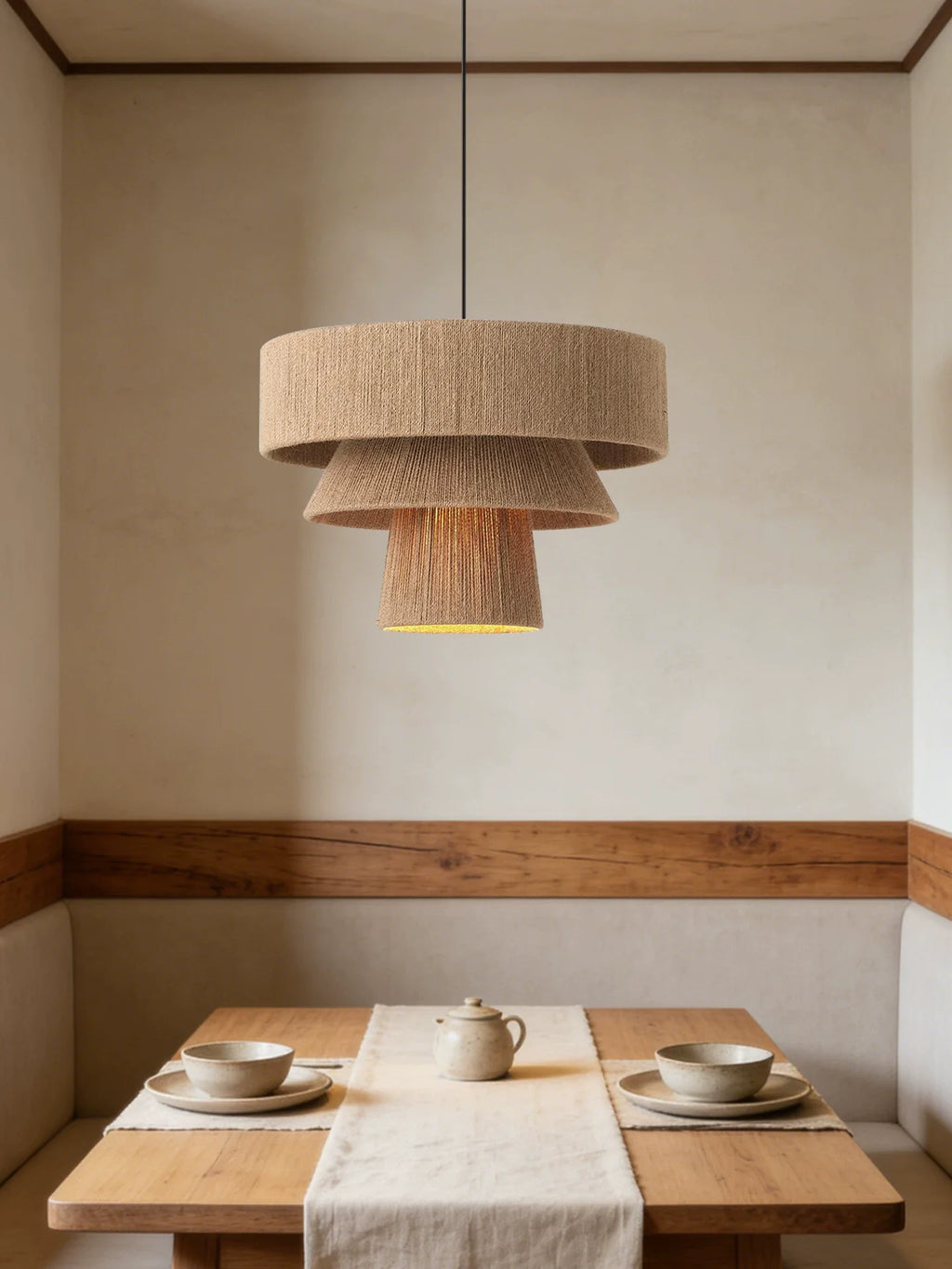 Tavira Tiered Hemp Rope Pendant Light
