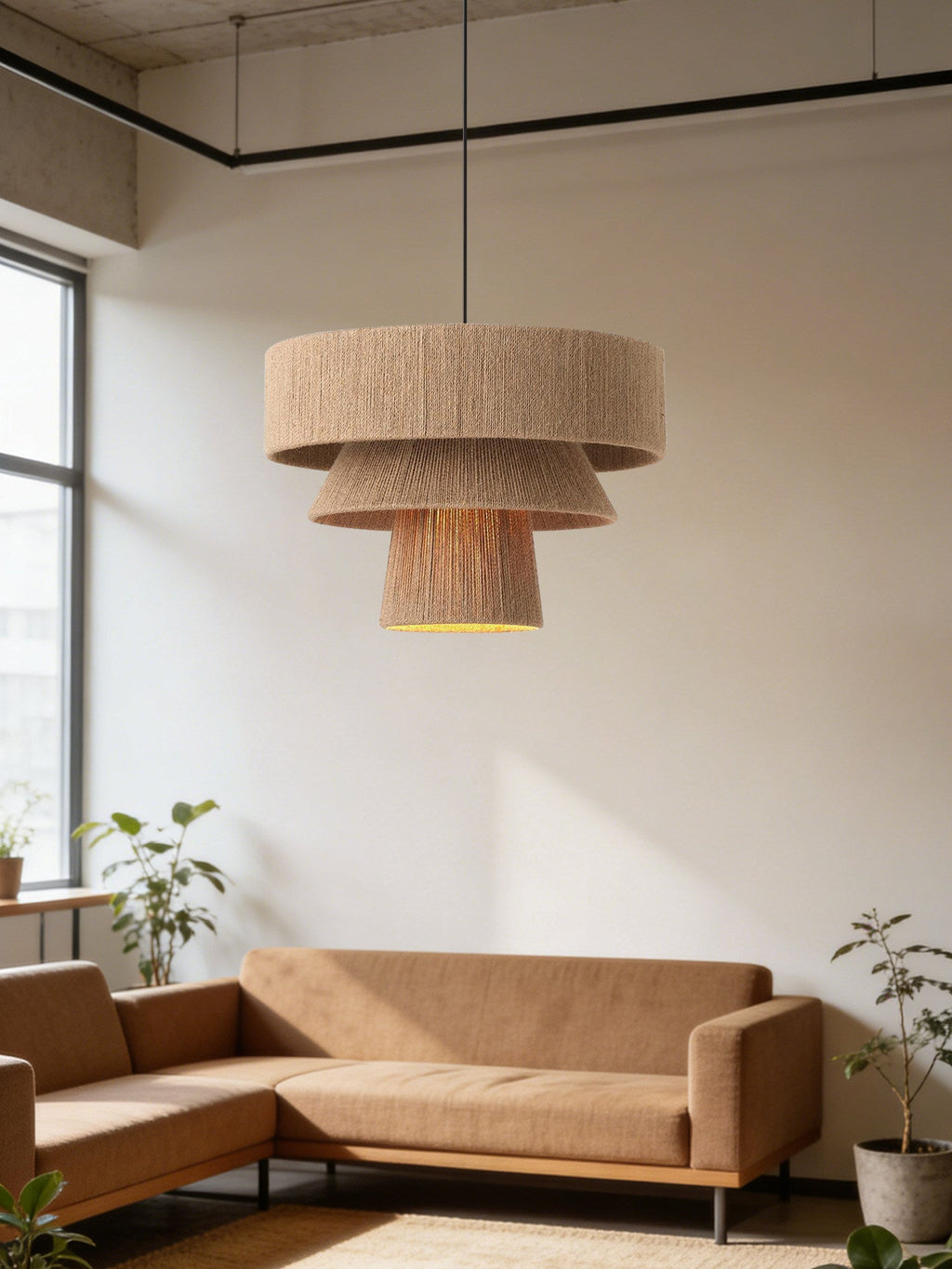Tavira Tiered Hemp Rope Pendant Light