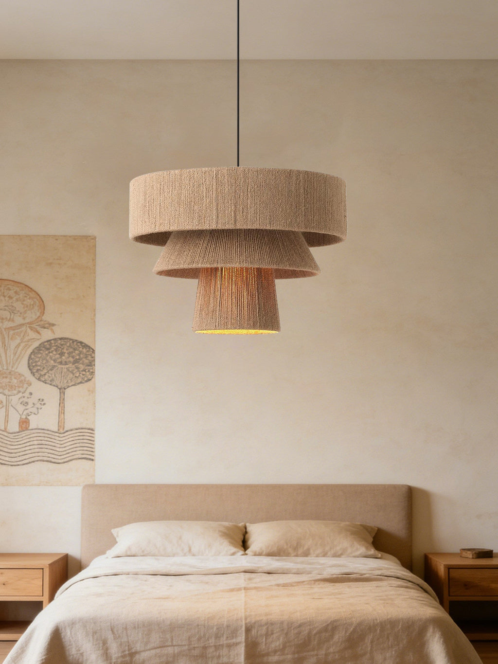 Tavira Tiered Hemp Rope Pendant Light