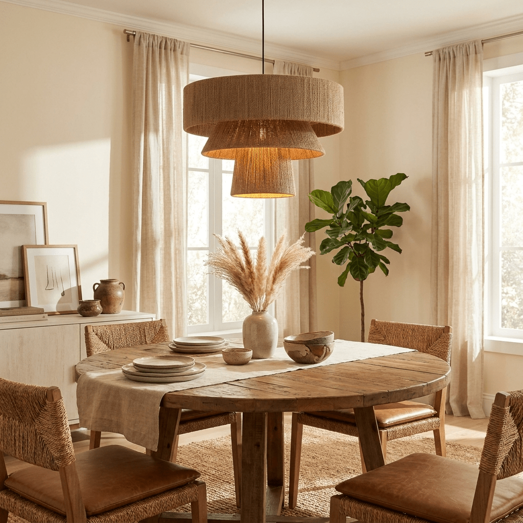 Tavira Tiered Hemp Rope Pendant Light