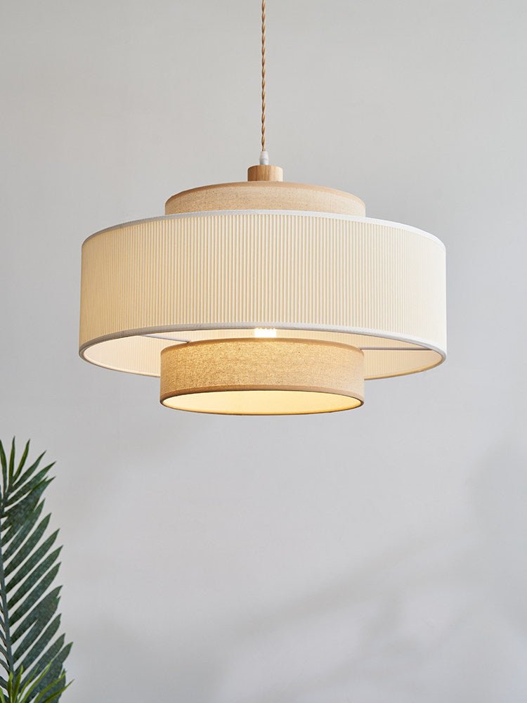 Tiered Linen Pendant Lamp